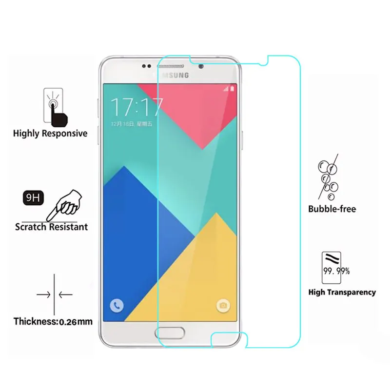 CHOEOIWE Screen Protectors for Samsung Galaxy A300F A3 A5 A7 2015 2016 2017 A720F J5 Grand Prime G530 9H Tempered Glass Film | Мобильные