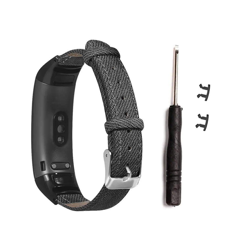 Джинсовый ремешок для часов из натуральной кожи для huawei 3/3 Pro Smart Watch Band