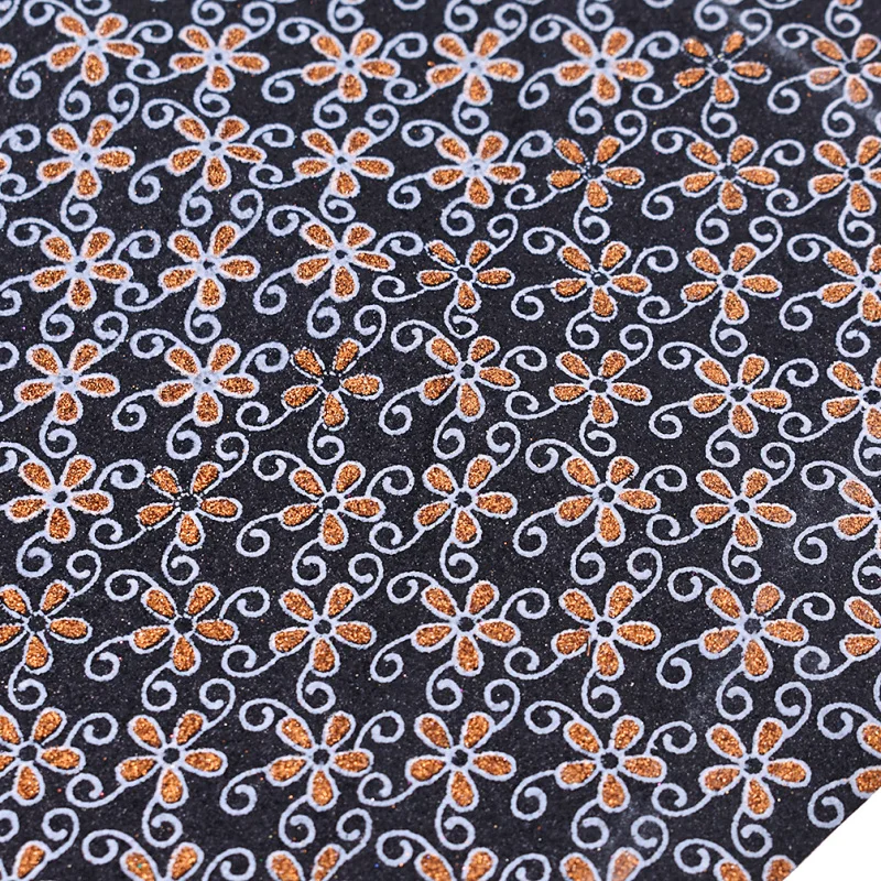 A4 21x29cm Flower Pattern Glitter Synthetic Leather Fabric For Bows Bags Sewing Craft DIY Decoration | Дом и сад