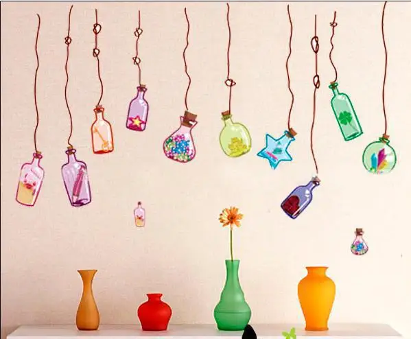 

Two Current Bottles Window Wall Decor Art Vinyl Room Decals Wall Sticker