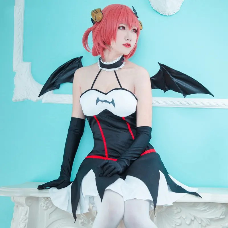 Габриэль бросающий Косплей Kurumizawa Satanichia McDowell костюм маленького дьявола чулки