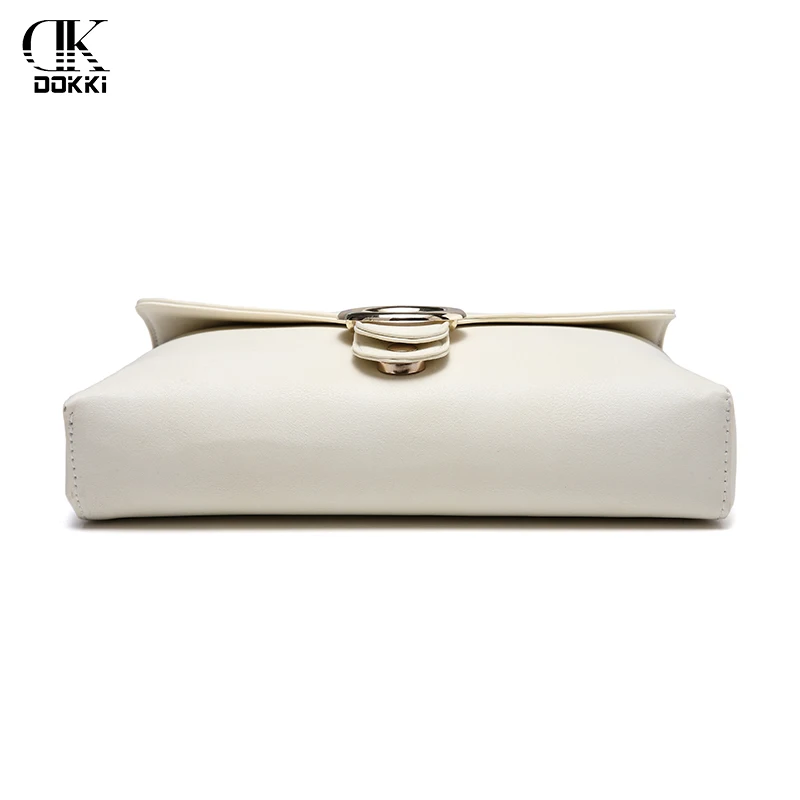 DOKKI для женщин плеча клатч Сумки белая цепь искусственная кожа off White курьерские