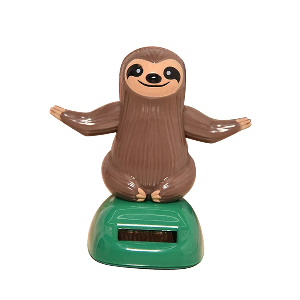 Mini Animal Figurines Solar Powered Toys Dancing Model Home Car Dashboard Window Ornament Garden Miniatures DIY Crafts Supplies | Дом и сад