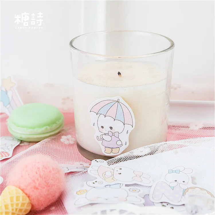 45 шт. Мягкий Кролик блокнот Kawaii Канцелярские товары креативные милые животные Липкие заметки школьные принадлежности бумажные наклейки