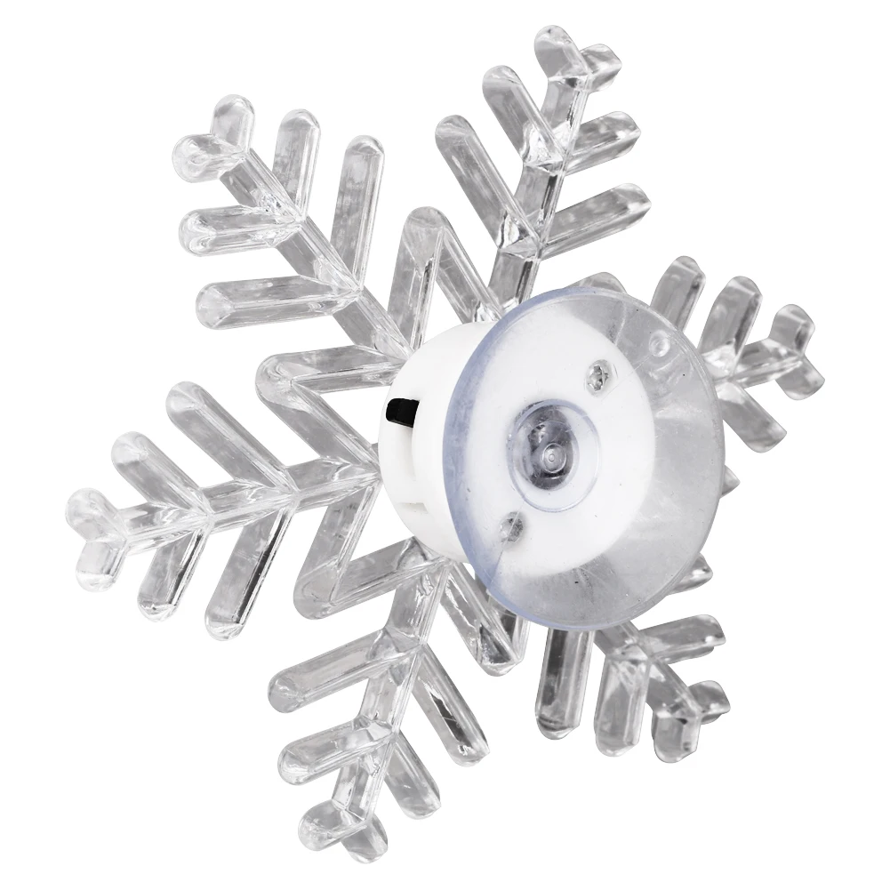Ночной светильник с лампой присоска Красочные Изменение снежинки/рождественских елок светодиодный Ночной светильник лампа дома номер вечерние Настенный декор