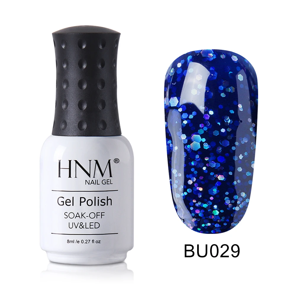 029 HNM 8 мл синий цвет гель лак Vernis Полупостоянный УФ-гель для ногтей замачиваемый Гель-лак для нейл-арта Блеск лак для ногтей GelLak - Цвет: 029