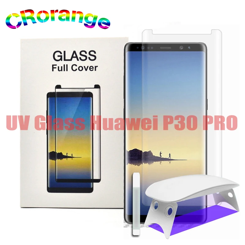 УФ пленка с жидким клеем для экрана Samsung S10e S9 Plus S8 Note 9 закаленное стекло полным