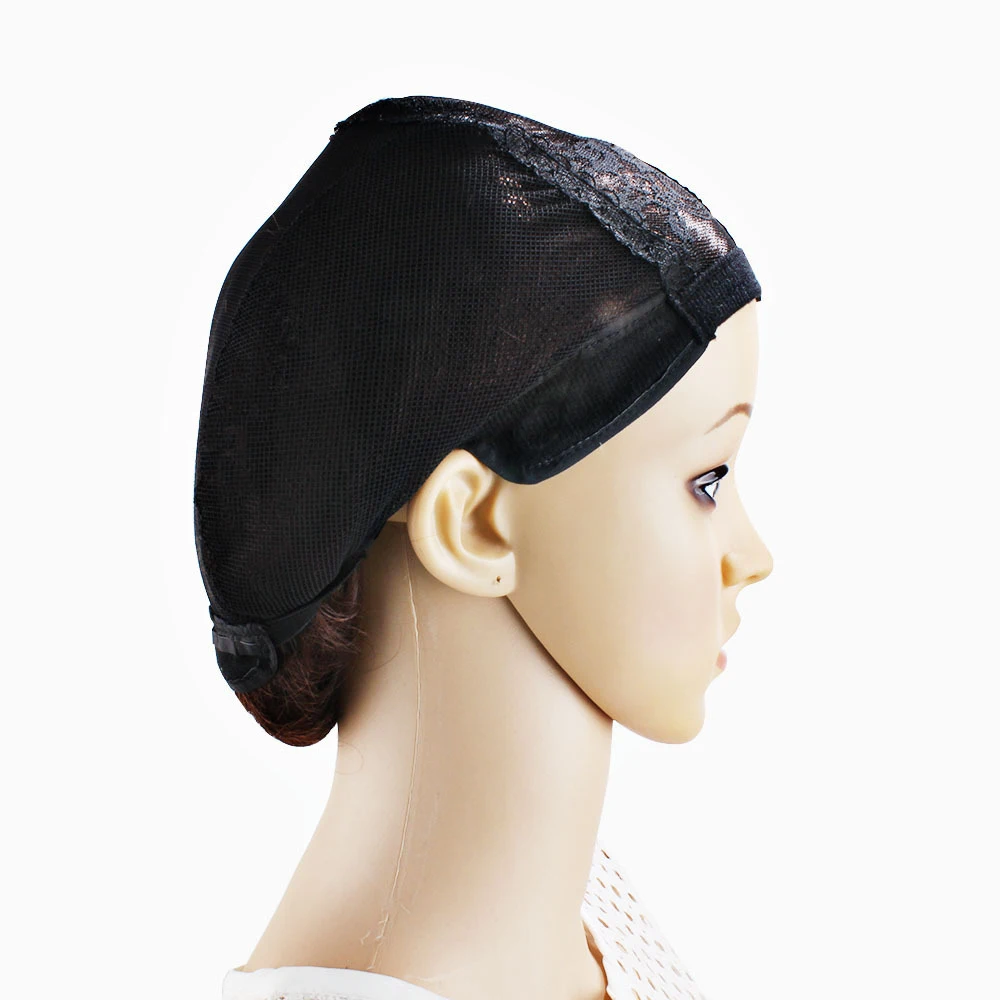 

Black Color Hair Net For Women U-Shaped Wig Hat Bud Silk Screen Wig Adjustable Braided Hat Mesh Wig Cap Accessories
