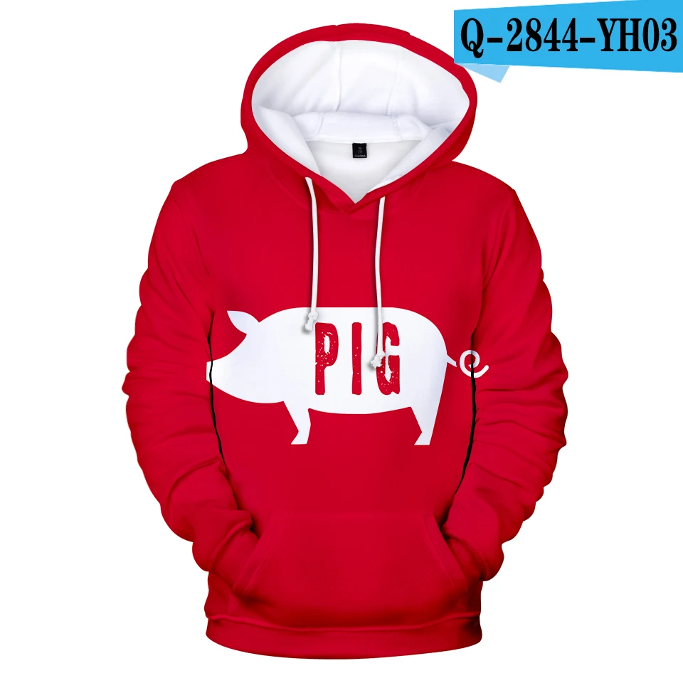 Q2844 LUCKYFRIDAYF Lucky Pig 3D женские толстовки модные кавайные толстовки 3D зимние повседневные толстовки женские XXS-4XL - Цвет: Q2844
