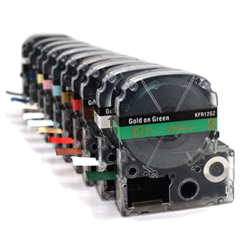 Этикетка CIDY атласная лента 12 мм для Epson SFR12BK SFR12PK SFR12KZ SFR12NZ SFR12GZ SFR12RZ SS12KW для подарков Упаковочная LW-300 LW-400