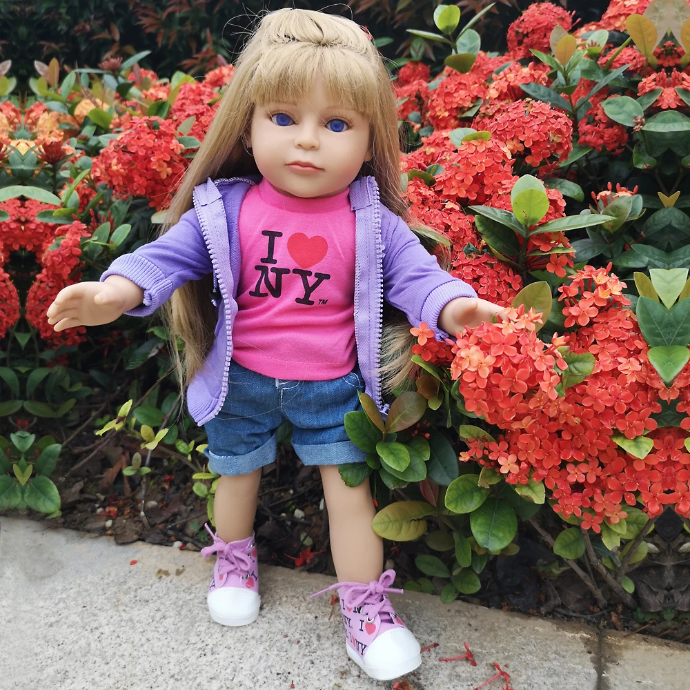 

Wholesale 45cm soft Silicone Vinyl Baby Reborn Dolls adorable Handmade Kids Princess Toys Children bonecas bjd doll reborn
