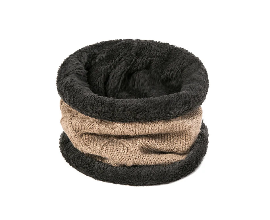 Evrfelan New Design Thick Winter Hat Scarf Men Women Knitting Warm Beanie Hat Ring Scarves Unisex Solid Color Gorros Bonnet