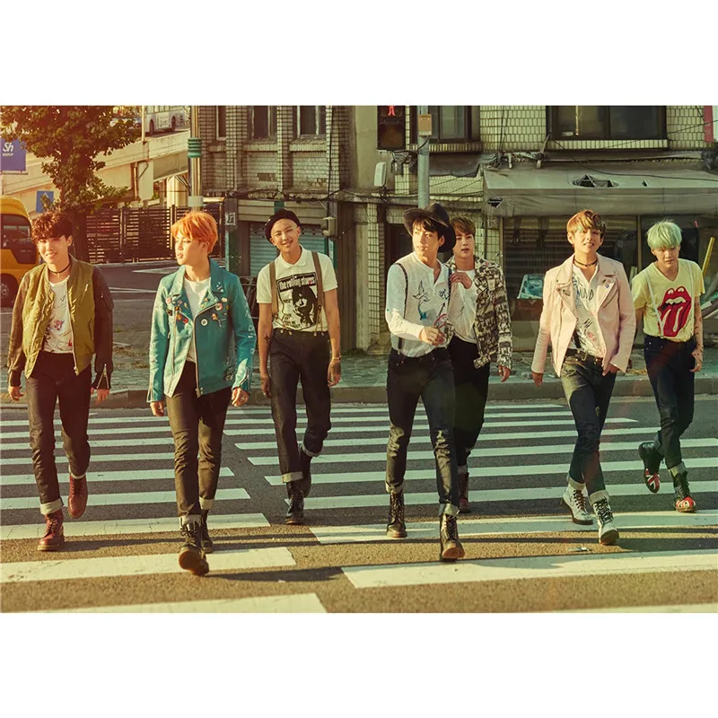 Серия BTS, коллекция 2, домашний интерьер, декоративная бумага с белым покрытием, плакат, настенная наклейка, домашний декор - Цвет: Серый