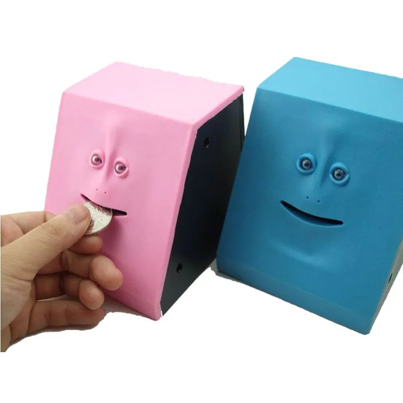 Automatic Sensor Cute Facebank Face Bank Money Box alcancia creativas hucha moneybox Piggy bank Coin Eating Kid Gift | Дом и сад