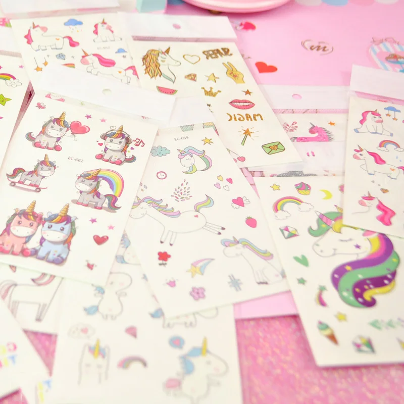 Мультипликационные наклейки с единорогом Kawaii, луна, звезда, радуга, единорог, декоративные клеящиеся наклейки, украшения для скрапбукинга, альбомы сделай сам для девочек