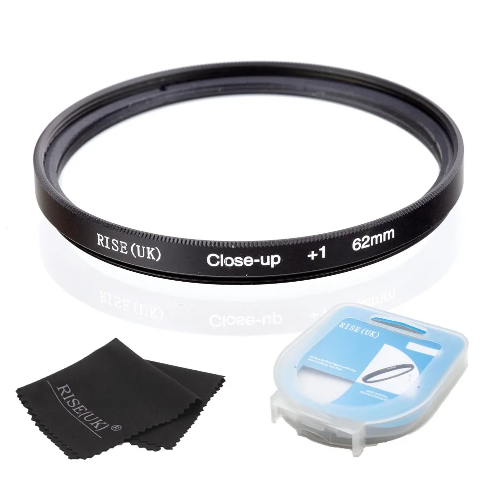 

RISE(UK) 62mm Close-Up +1 Macro Lens Filter for Nikon Canon SLR DSLR Camera + filter case +gift
