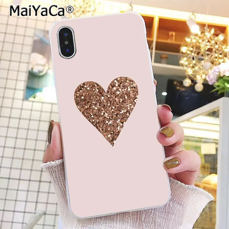 A9 Чехол для телефона MaiYaCa с золотыми розовыми блестками для iphone 11 Pro 11Pro Max 8 7 6 6S Plus 5 5S SE XR X XS MAX - Цвет: A9