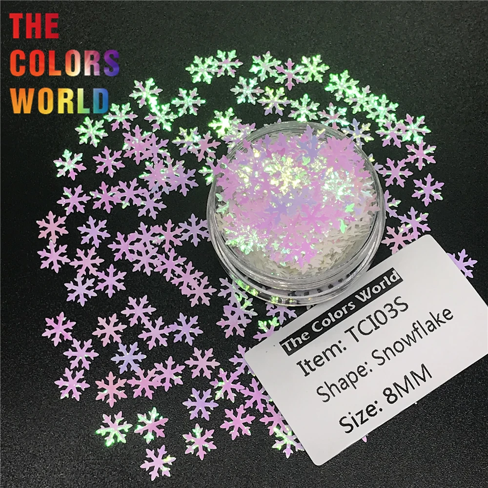 Искусственный Снежинка в форме 8 мм блеск для ногтей украшение гель макияж тела