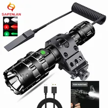 65000Lums Professional LED Flashlight for Hunting Tactical Scout Torch Lights L2 USB Rechargeable LED Waterproof Fishlights