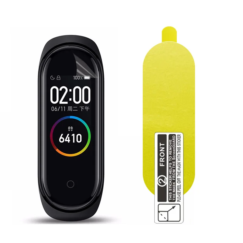 

For Xiaomi Mi Band 4 Screen Protector Soft Film For Xiaomi Mi Band 4 Smart Bracelet Accessories Full Screen Permeability Film