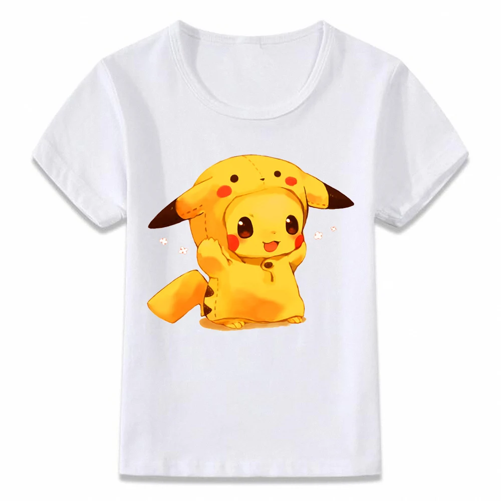 oal009c Kids Clothes T Shirt Matryoshka Pikachu Evolution Pichu Pokemon T-shirt for Boys and Girls Shirts Tee oal009 - Цвет: oal009c
