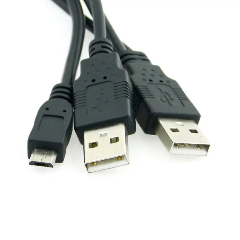 MIcro USB 5PIN Y кабель для передачи данных 2. 0 2 два типа A папа с usb источник питания