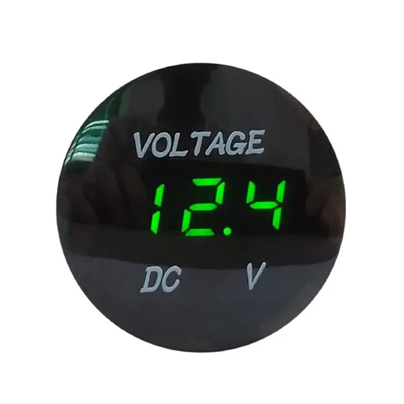 DC 12V-24V Digital Panel Voltmeter Voltage Meter Tester Led Display Green/red/blue for Car Motorcycle Auto | Автомобили и