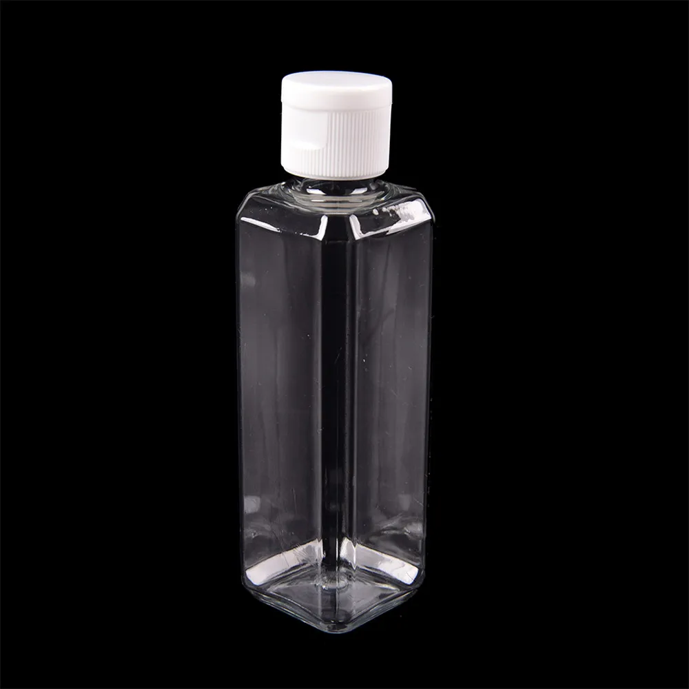 2 шт. прозрачный 100 мл многоразовая бутылка флип топ баночка для косметики с