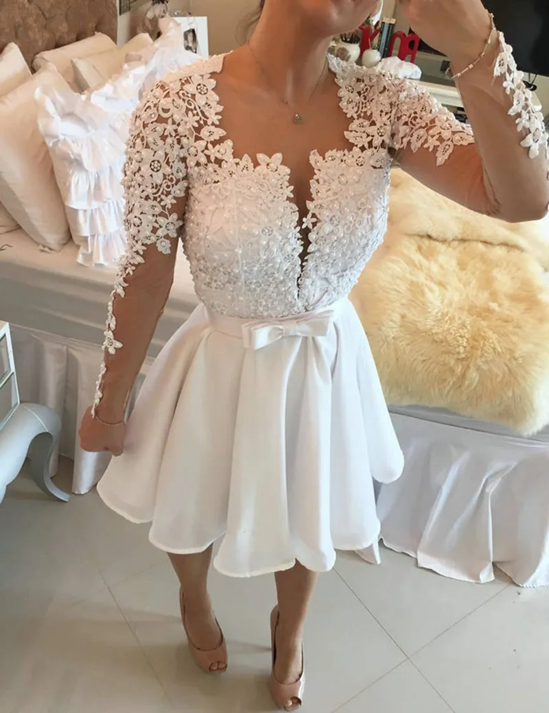 White Two Pieces Girl Prom Lace Beads Appliques Detachable Satin Train Evening Dresses Robe De Soiree Plus Custom Made hot pink prom dress