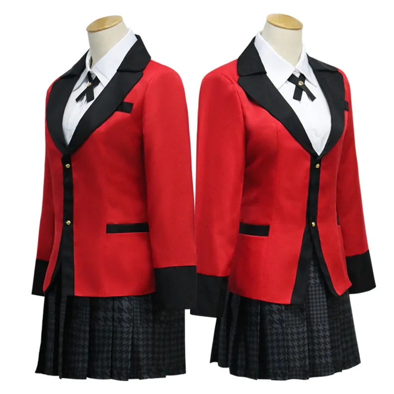 Популярные крутые костюмы для косплея аниме Kakegurui Yumeko Jabami японская школьная