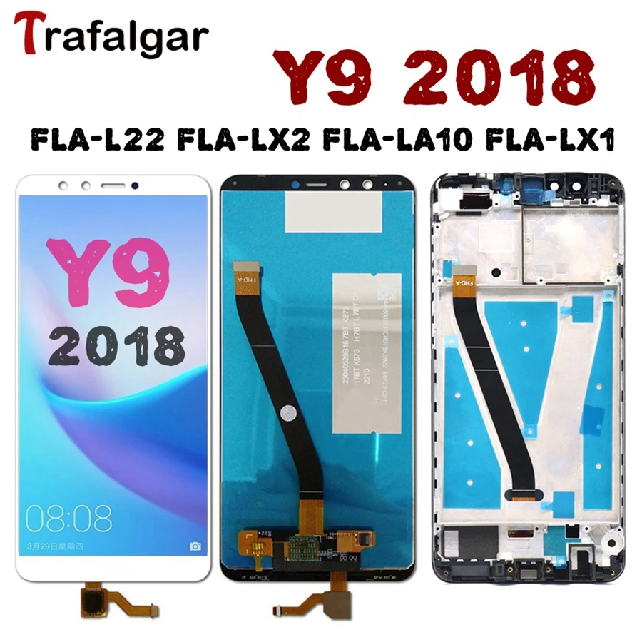 Для huawei Y9 ЖК-дисплей кодирующий преобразователь сенсорного экрана в сборе FLA L22 LX2 LX1 LX5 для huawei Y9 ЖК-дисплей с заменой рамки