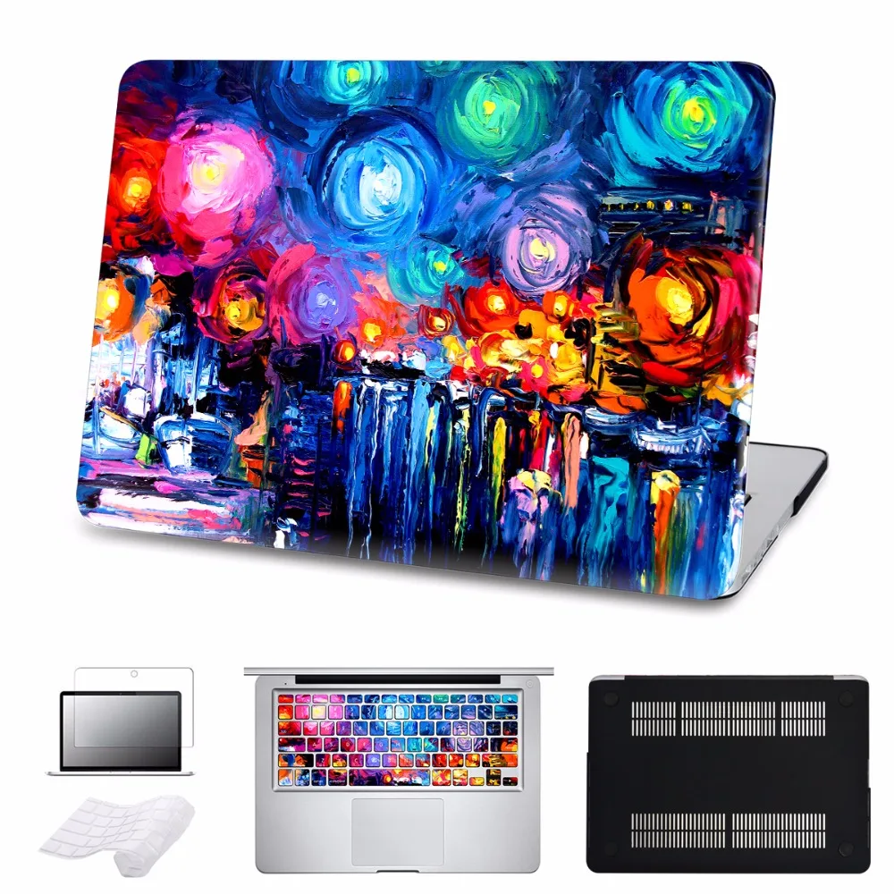 5 в 1 Комплект чехол для 2018 Новый Apple Mac Macbook Pro 15 Обложка Air 11 13 дюймов с /out Touch bar