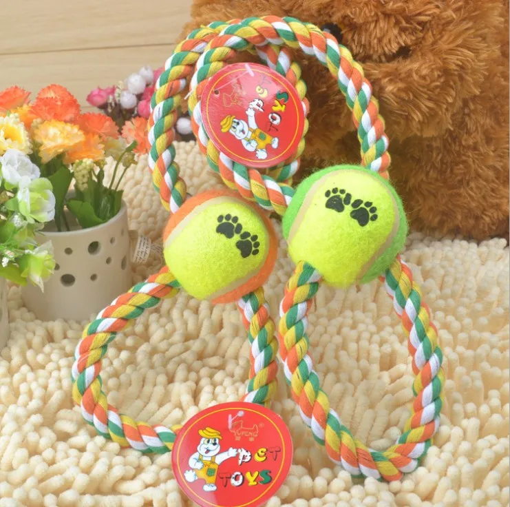 Бесплатный Shipping1Pc Fun теннисный мяч игрушечная собака Tugger жевать игрушки цвет