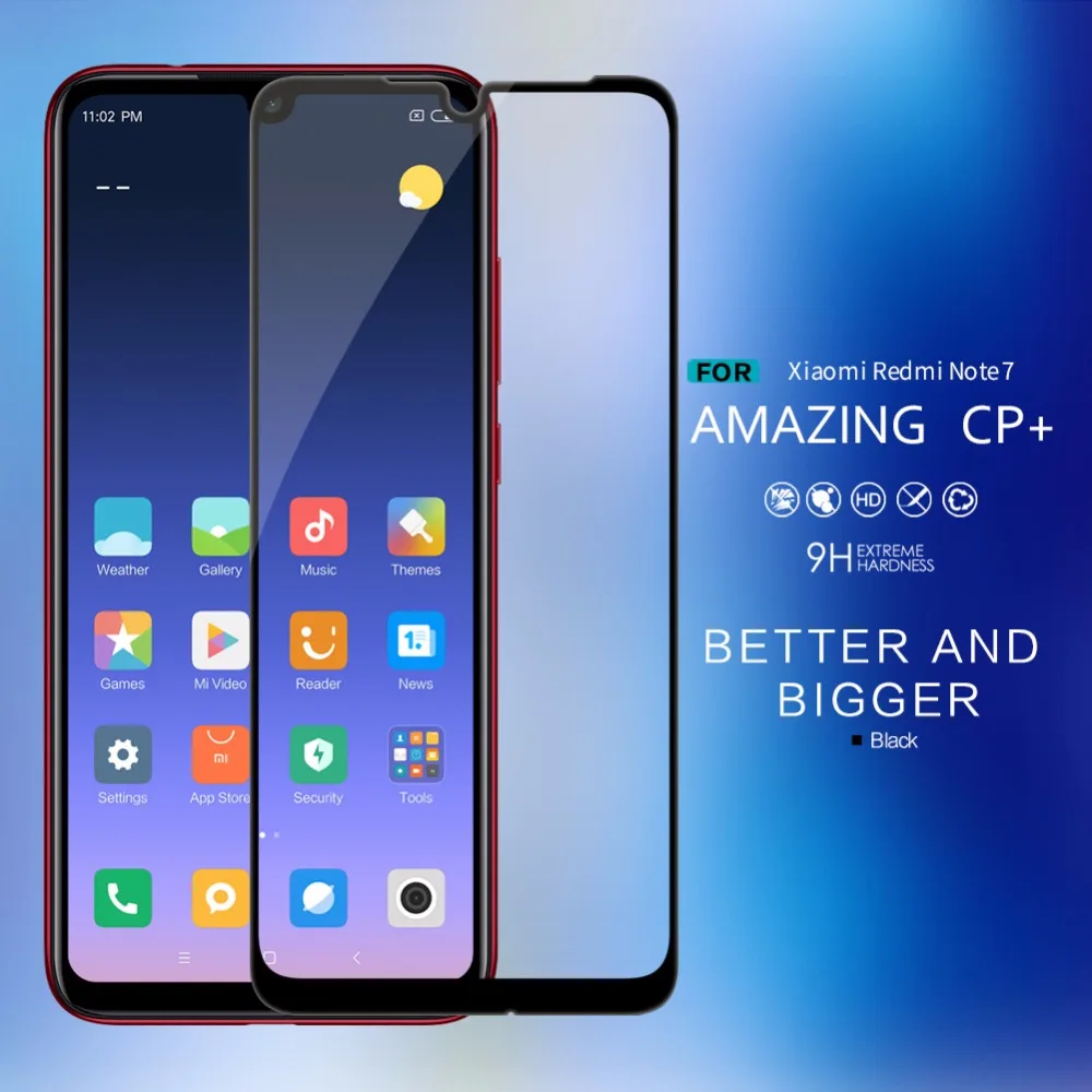 Полное покрытие закаленное стекло протектор экрана для xiaomi redmi note 7 pro prime NILLKIN Amazing CP+ взрывозащищенное стекло