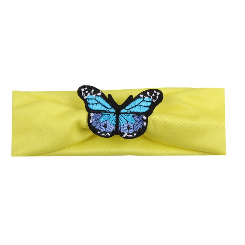 Новинка милая вязаная повязка на голову с бабочками для волос аксессуары
