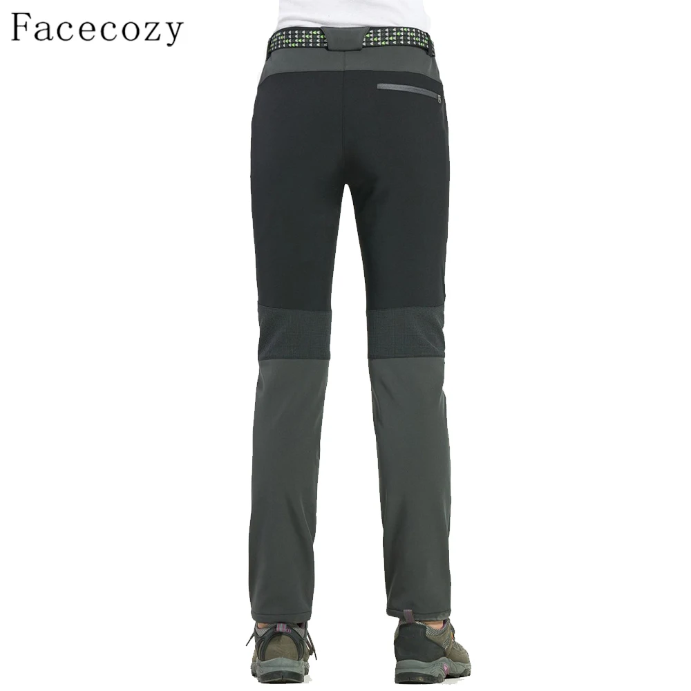 Facecozy мужские уличные Лоскутные флисовые брюки зима и осень ветрозащитные