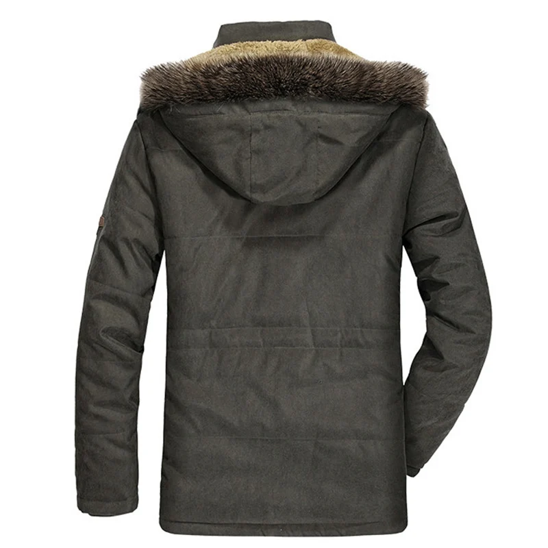 Утепленная зимняя куртка размера плюс 5XL 6XL, Мужская теплая бархатная меховая парка с капюшоном, мужская куртка, флисовая ветровка, пальто, мужская повседневная брендовая куртка