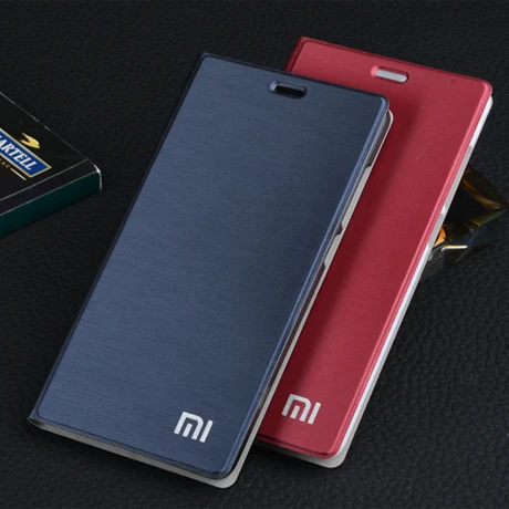 

For Xiaomi Redmi 2 case fashion flip PU Wire drawing leather case for xiaomi redmi 2a case with Card Slot Wallet