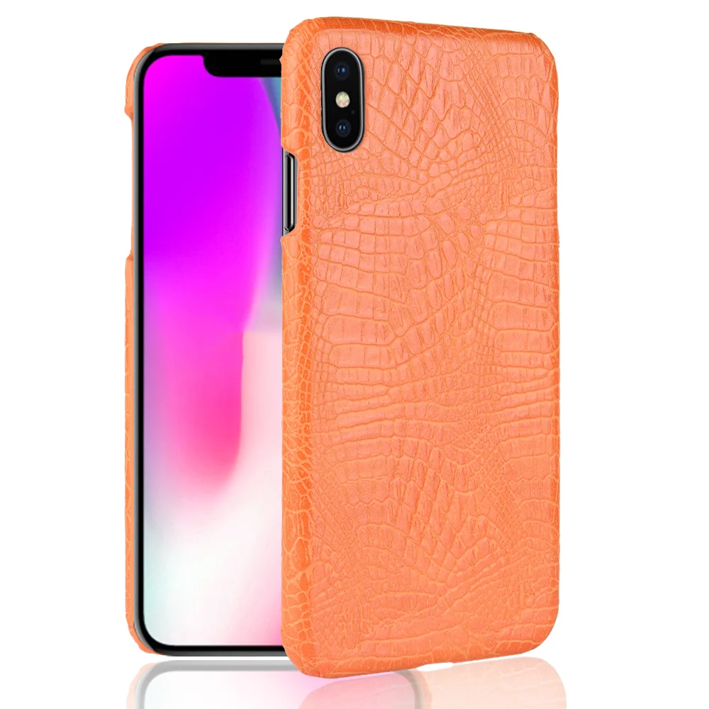 Роскошный крокодиловый Змеиный кожаный чехол для iphone XS максимальный X XR с узором |