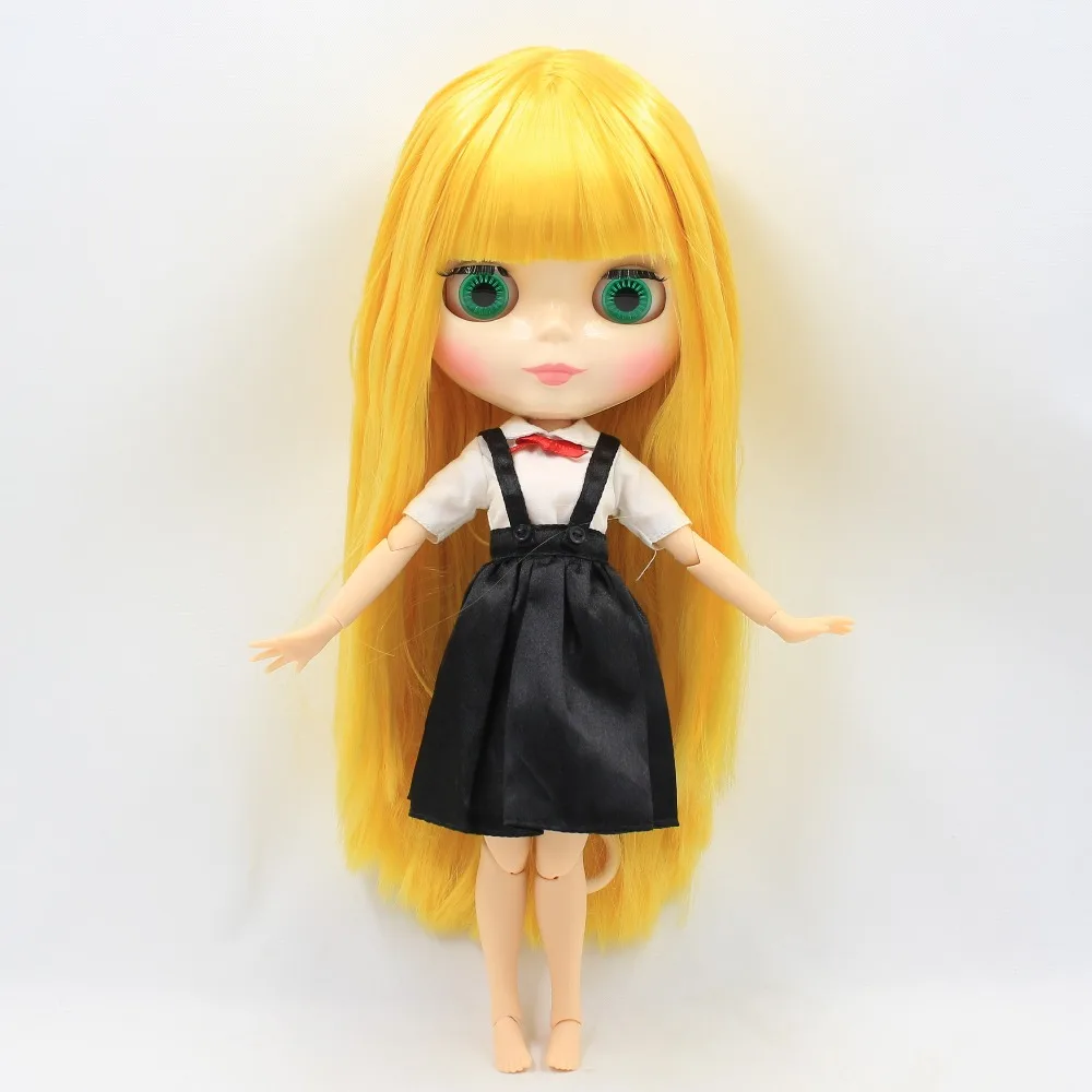 Фабрика blyth кукла шарнир тело желтый золотой волосы bjd игрушка подарок 260BL0749