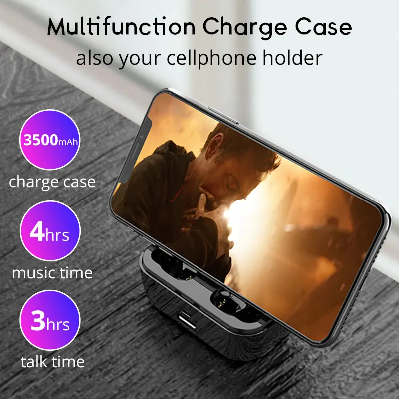 TWS Bluetooth наушники 5,0 для mi 9t pro Беспроводные наушники для xiaomi mi a3 светодиодный дисплей 3500 мАч чехол для зарядки для телефона