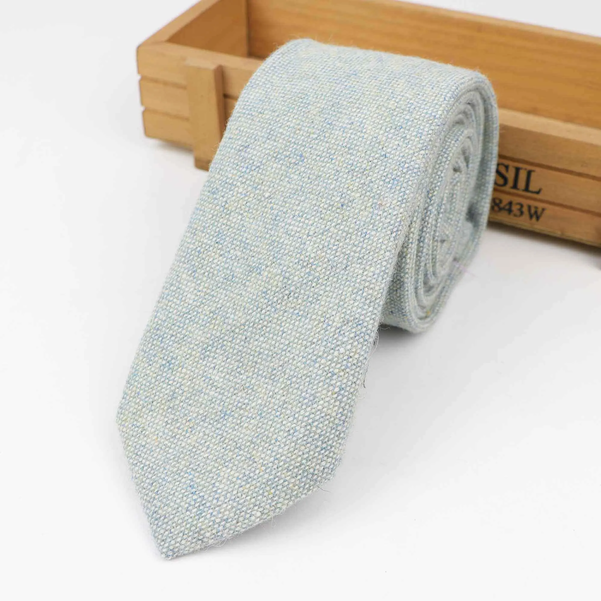 15 New Style Wool Viscose Tie 7cm Ties Fluffy Solid Color Corbata Slim Striped Necktie Cravat Clothing Accessories Warm Dot Ties - Цвет: 15