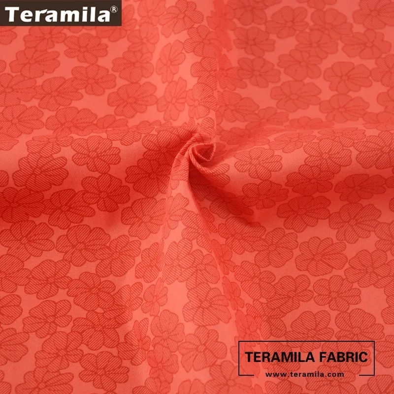 Ткань с красным принтом цветочный дизайн саржевый материал шитье постельных