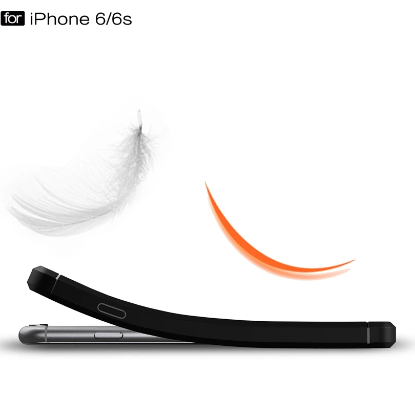 Для iPhone 6/6 S 4 7 &quotчехол из углеродного волокна для iPhone6 противоударный мягкий ТПУ