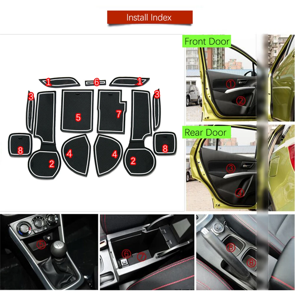 Нескользящий коврик для ворот резиновые подставки Suzuki Swift 2004 2005 2006 2007 2008 2009 2010