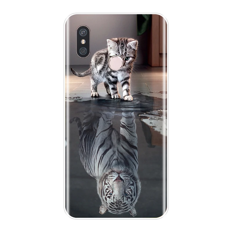 Мягкий силиконовый чехол из ТПУ для телефона Xiaomi Mi Max Note 1 2 3 с милыми животными Mix 2S