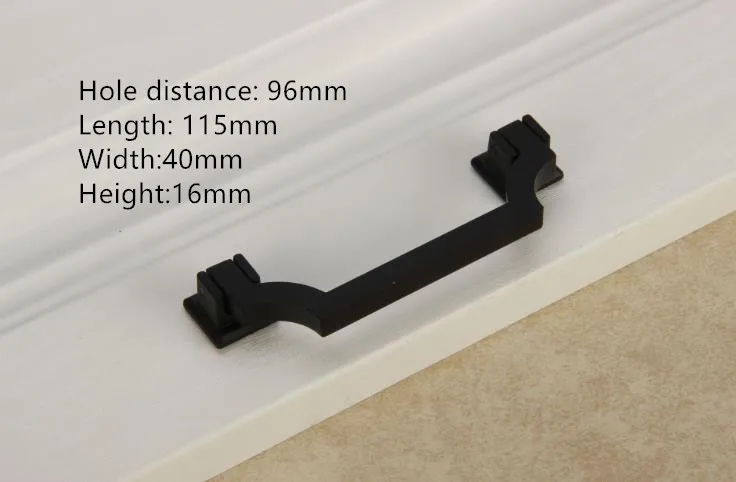 hole distance 96mm Цинковый сплав, черная отделка, ручка для шкафа, выдвижная ручка, дверная ручка, художественная мебель в китайском стиле, фурнитура - Цвет: hole distance 96mm