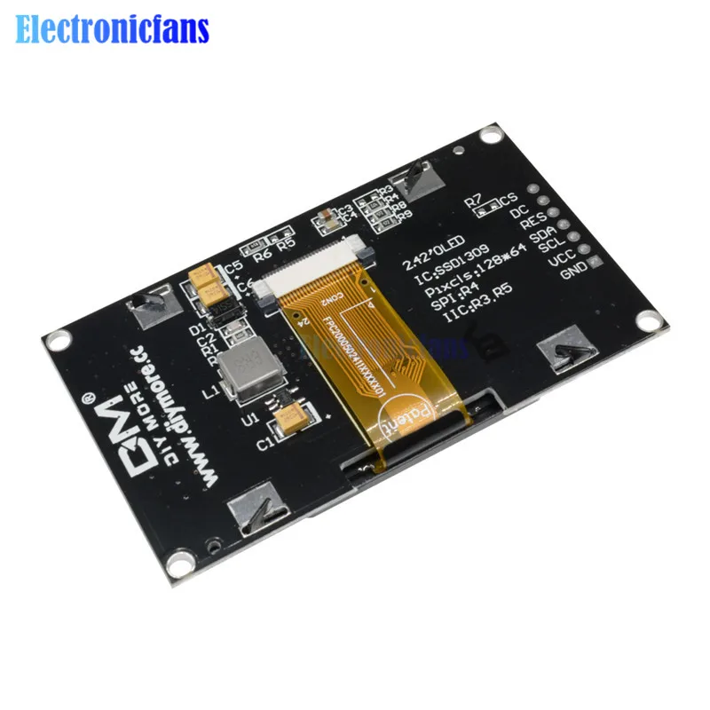 Модуль OLED дисплея 2 42 &quot белый/синий/зеленый/желтый ЖК экран х64 IIC I2C SPI серия SSD1309