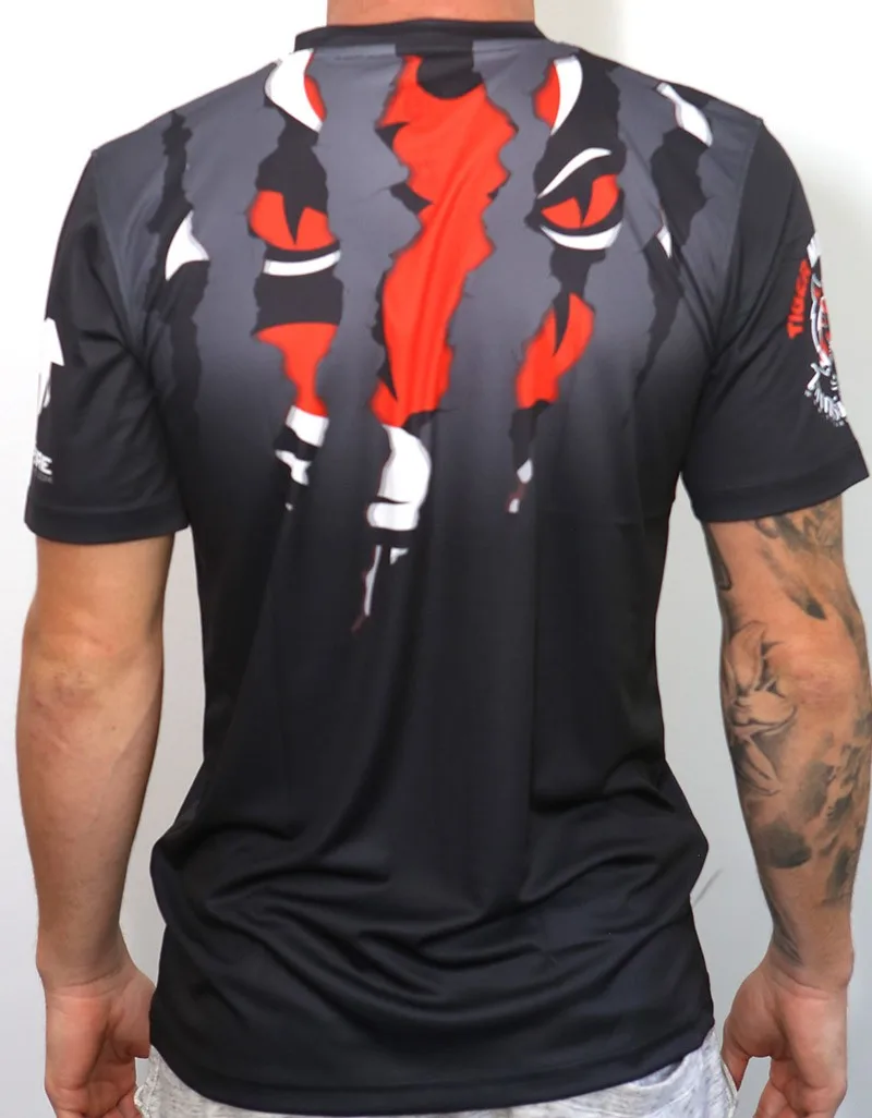 Мужская футболка с коротким рукавом Tiger MuayThai Hanuman fight tops черный/белый mma топы для