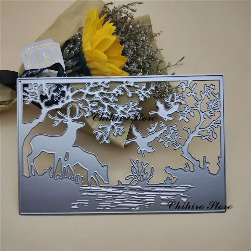 

Forest Deer Cutting Dies Stamps and dies for card making Stencils For DIY Scrapbook paper Album Embossing Die Cuts